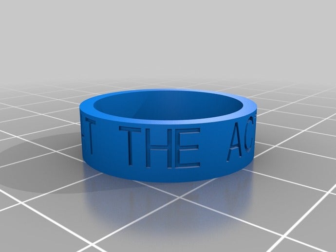 réelle baiser l'anneau les anneaux personnalisé 3D print model - Mito3D