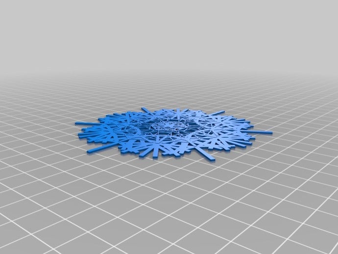 snowflake number 672846 2d art customized 3D print model - Mito3D