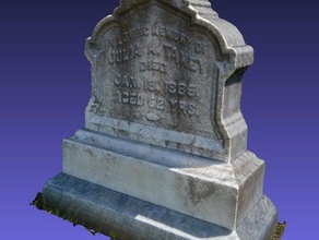 gravestone short scans replicas carving cemetery graveyard headstone 3d print model - Mito3D