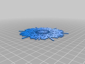 snowflake number 672846 2d art customized 3d print model - Mito3D