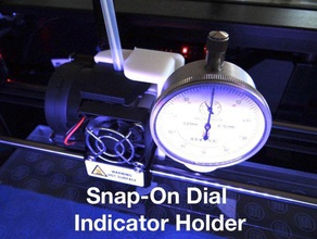 snap-on dial indicator holder replicator 2 3d printer accessories levelling upgrade part 3d print model - Mito3D