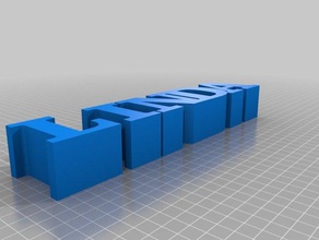 my customized 5 letters row linda other 3d print model - Mito3D