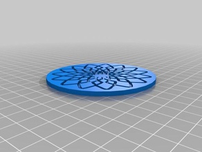 my customized moire coaster kitchen dining 3d print model - Mito3D