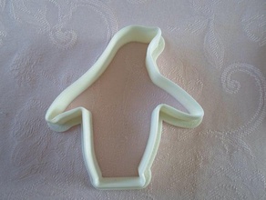 pingüino del cortador de la galleta cocina comedor hornear cookie-cutter 3d print model - Mito3D