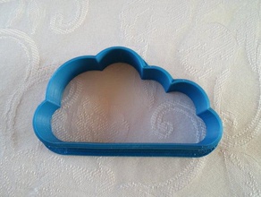 nube de cortador la galleta cocina comedor hornear cookie-cutter recorte comida 3d print model - Mito3D