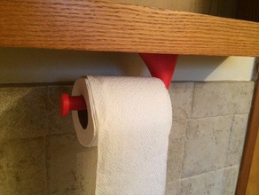 toilet paper holder bathroom mount tp wall 3d print model - Mito3D