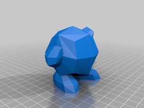 kirby low-poly Skulpturen lowpoly nintendo polygon 3d print model - Mito3D