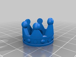 corona anillo de tamaño 10 los anillos rey la reina 3d print model - Mito3D