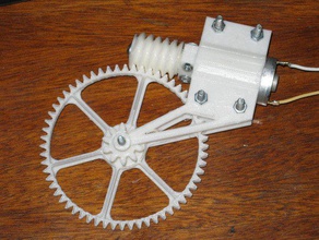 worm-gear reducer parts 3d education gearbox gears modular motor mount ratio reductor reprap speed torque transmission useful worm gear 3d print model - Mito3D