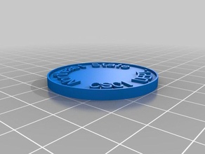 ma pièce de monnaie personnalisée la puce les pièces badges 3d print model - Mito3D