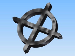 operator symbol jewelry marble hornets pendant slenderman slender man 3d print model - Mito3D