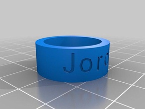 jordyn anéis personalizado 3d print model - Mito3D