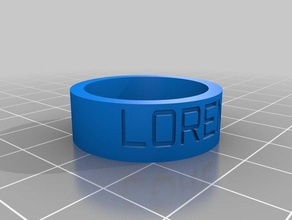lorenzo 135 anello les anneaux personnalisé 3d print model - Mito3D