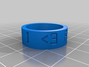 love facma ring 13 rings customized 3d print model - Mito3D