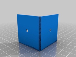 3 faces mounting bracket cupboard wardrobe household supplies angle freecad furniture solidoodle 3d print model - Mito3D