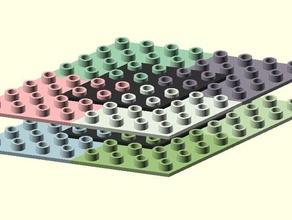 personalizable engranaje de la organización placa construcción los juguetes personalizador geartrain modular 3d print model - Mito3D