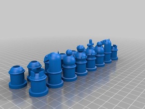 jogo de xadrez 3d impressão novato 3d print model - Mito3D