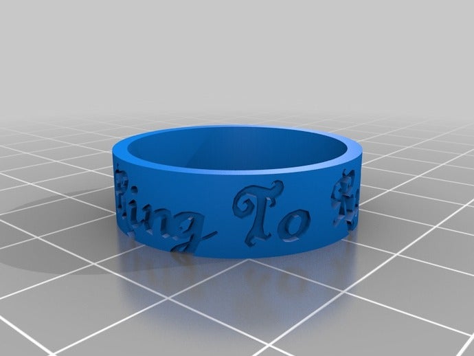 um anel de regra todos eles anéis personalizado 3D print model - Mito3D