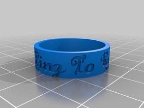 ein ring Sie alle beherrschen Ringe angepasst 3d print model - Mito3D