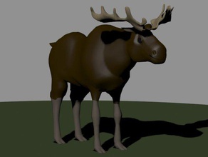 l'orignal les animaux 3d print model - Mito3D