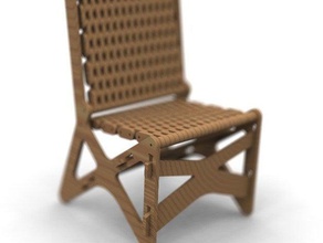 knuckleseat outdoor garden chair cnc slot 3d print model - Mito3D