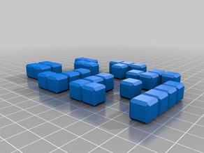 i blocchi di tetris modello 3d la stampa gioco lego nintendo retrò 3d print model - Mito3D