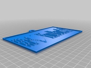 brooke plaka 2d sanat özelleştirilmiş 3d print model - Mito3D