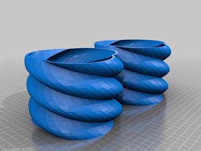 tres lóbulos screwable cuadro los contenedores personalizado 3d print model - Mito3D