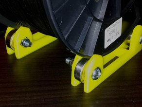 filament spool holder roller stand designed 608z bearings 3d printer accessories ball ballbearing filamentchallenge screwmount 3d print model - Mito3D