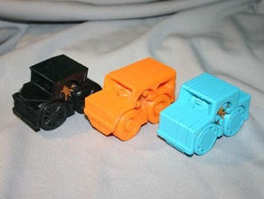rubber band powered car collection mechanical toys 3d print model - Mito3D