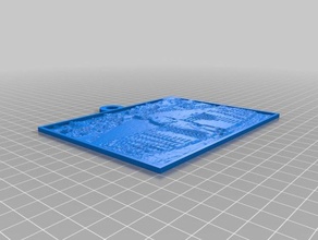 coronado square lithopane 2d sanat özelleştirilmiş 3d print model - Mito3D