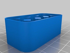 caixa de bateria 4x2 aa superior chargedlabel recipientes personalizado 3d print model - Mito3D