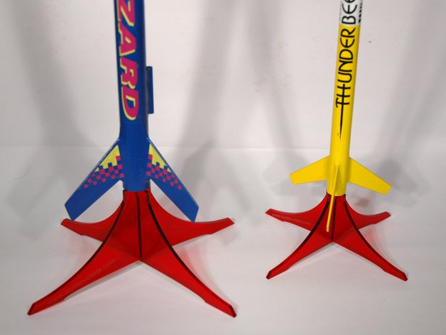 13 18mm rocket stand other rocketry acrylic lasercut laser cutter lazzzor 3D print model - Mito3D