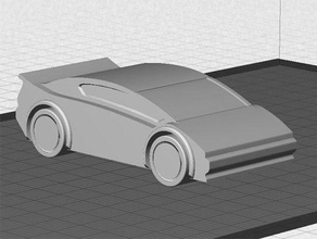 sports car one piece print moving wheels vehicles auto motor nascar racing 3d print model - Mito3D
