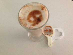 Kaffee-cappuccino-Schablonen Küche Essen Zimt latte 3d print model - Mito3D