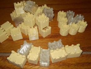 munchkin as peças do jogo brinquedo os acessórios de tabuleiro cartas castelos 3d print model - Mito3D