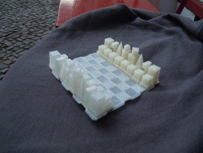 monocrom chess board openscad public domain 3d print model - Mito3D