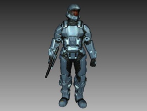 halo 3 odst soldier 3d-scan durchsucht Replikate artec Farbe 3d print model - Mito3D