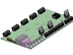 smoothieboard 5driver modello 3d la stampante parti Stampante controller l'elettronica microcontrollore 3d print model - Mito3D