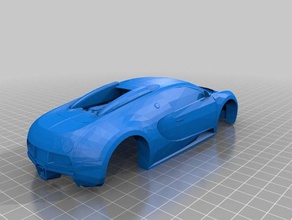 bugatti veyron pinewood derby vehicles 3d sketchup toy 3d print model - Mito3D