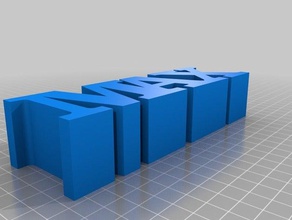 my customized 3 letters row 2 other 3d print model - Mito3D