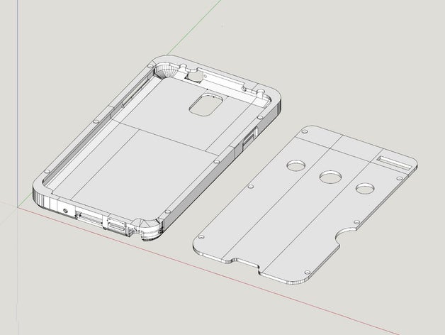 samsung galaxy note 3 tampa da caixa do magnetizado móveis de telefone caso iii 3D print model - Mito3D