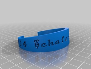 2014 schafer week-end les bracelets personnalisé 3d print model - Mito3D