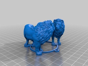 lions medaglione altri 3d print model - Mito3D