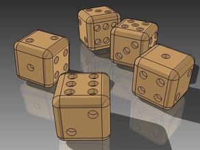 normal die dice autodesk inventor game 3d print model - Mito3D