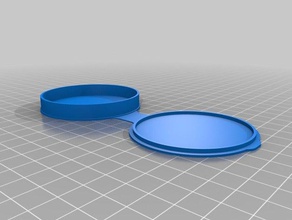 caixa de lente redonda 59cm recipientes personalizado 3d print model - Mito3D