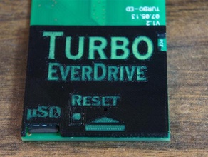 turbografx-16 turbo everdrive shell video juegos cartucho caso flash grafx gráficos 3d print model - Mito3D