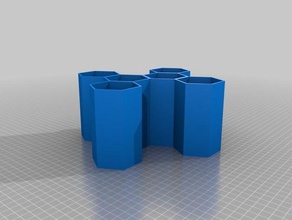 hexagonal spice garrafa de rack organização recipiente o organizador 3d print model - Mito3D
