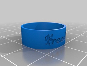 freedom ring rings customized 3d print model - Mito3D