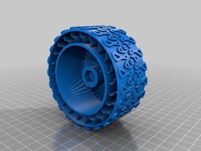 rc car wheel michelin-style tyre 12mm hub vehicles 3d print model - Mito3D